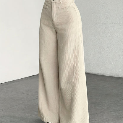 Corduroy Wide-Leg Pants