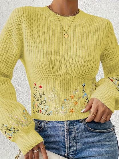 The Santa Monica Apparel™ | Ditsy Floral High-Neck Sweater