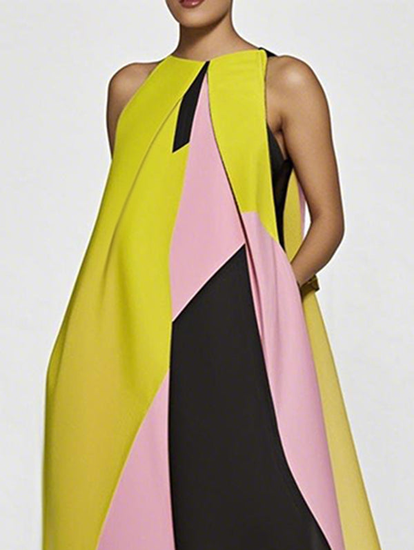 Amara Color-Block Maxi Dress