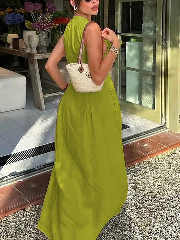 Celine Pleated Maxi Dress