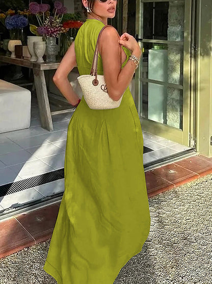 Celine Pleated Maxi Dress