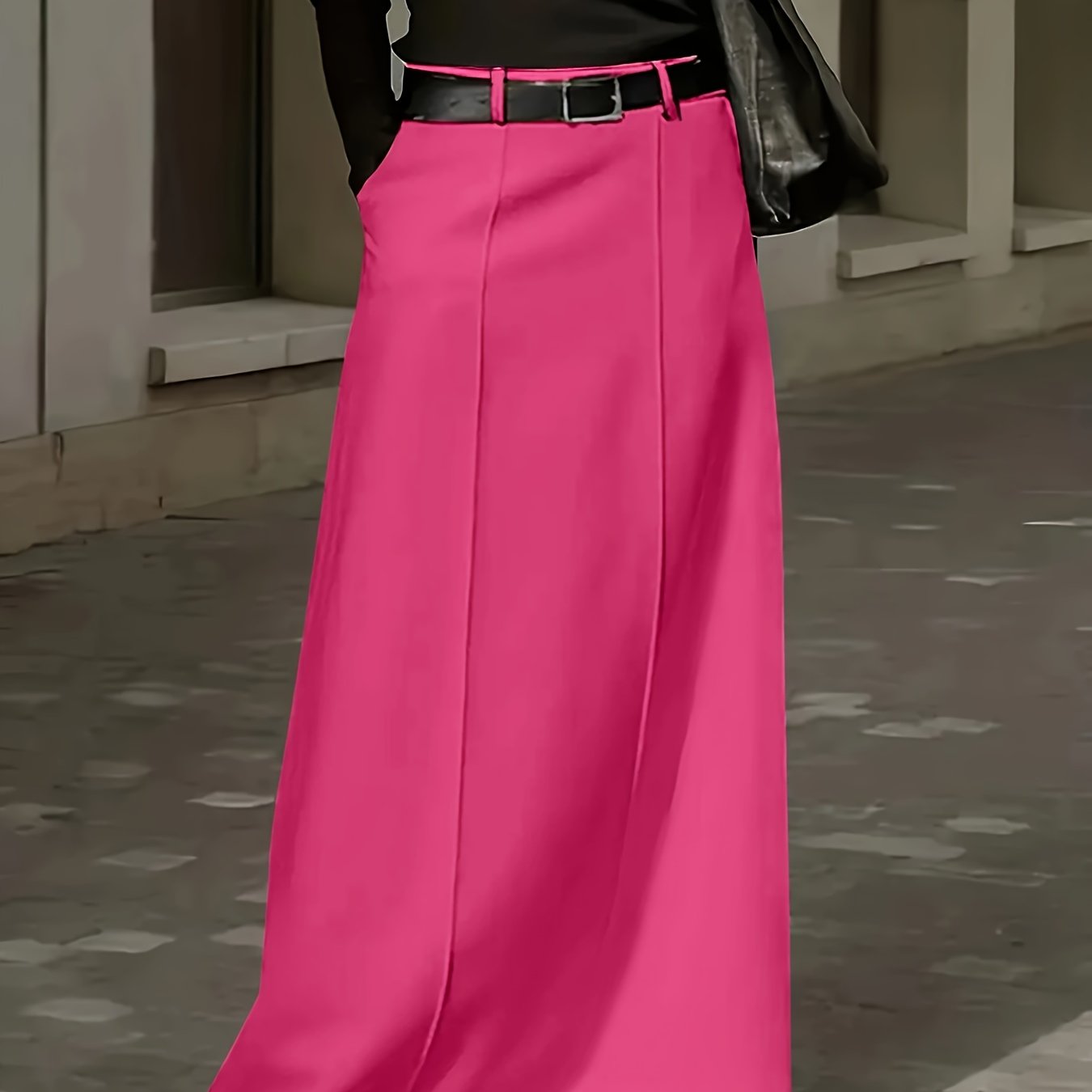 High-Waist Midi Skirt
