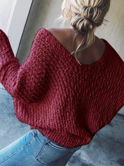 The Santa Monica Apparel™ | Strapless Hollow-Knit Sweater