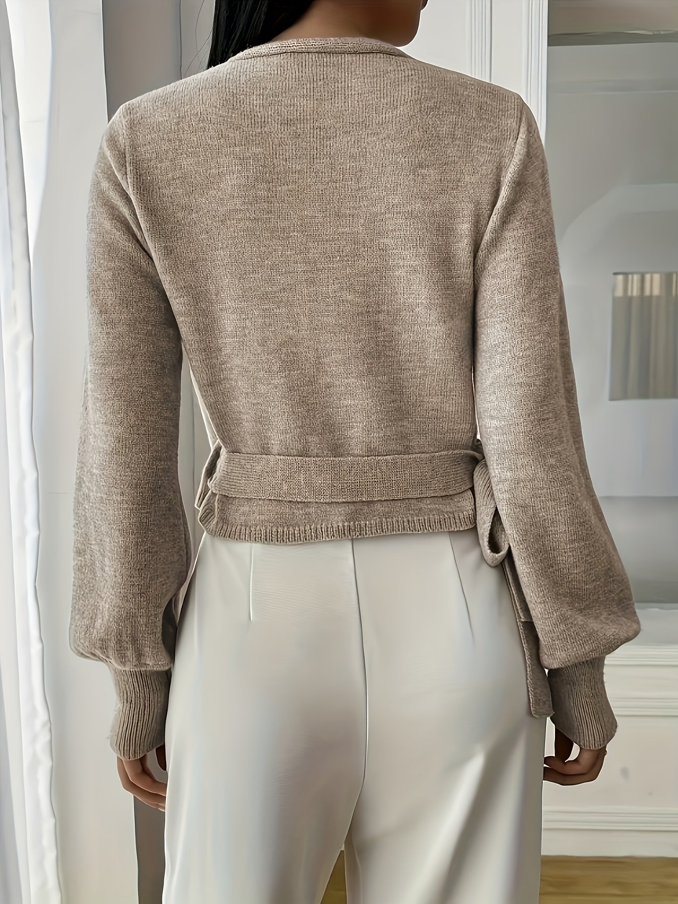 Asymmetric V-Neck Sweater