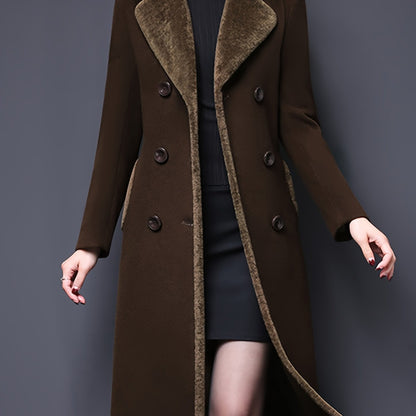 Double-Breasted Fur Coat