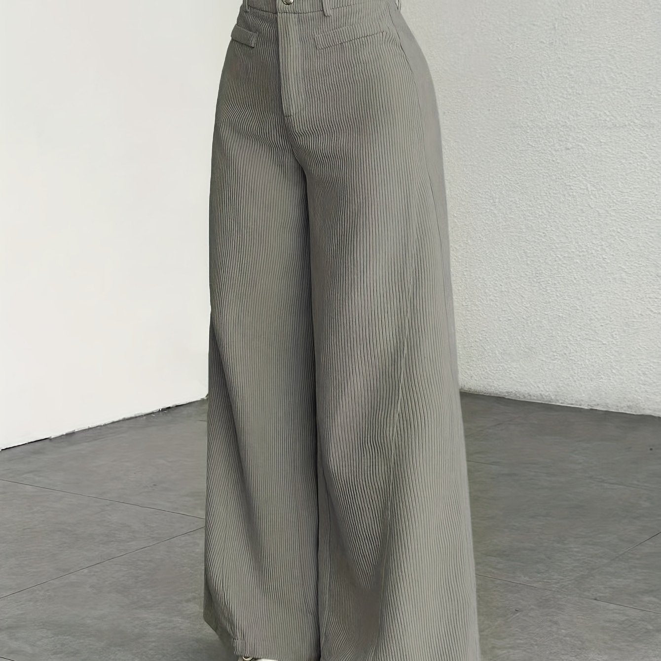 Corduroy Wide-Leg Pants