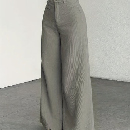 Corduroy Wide-Leg Pants