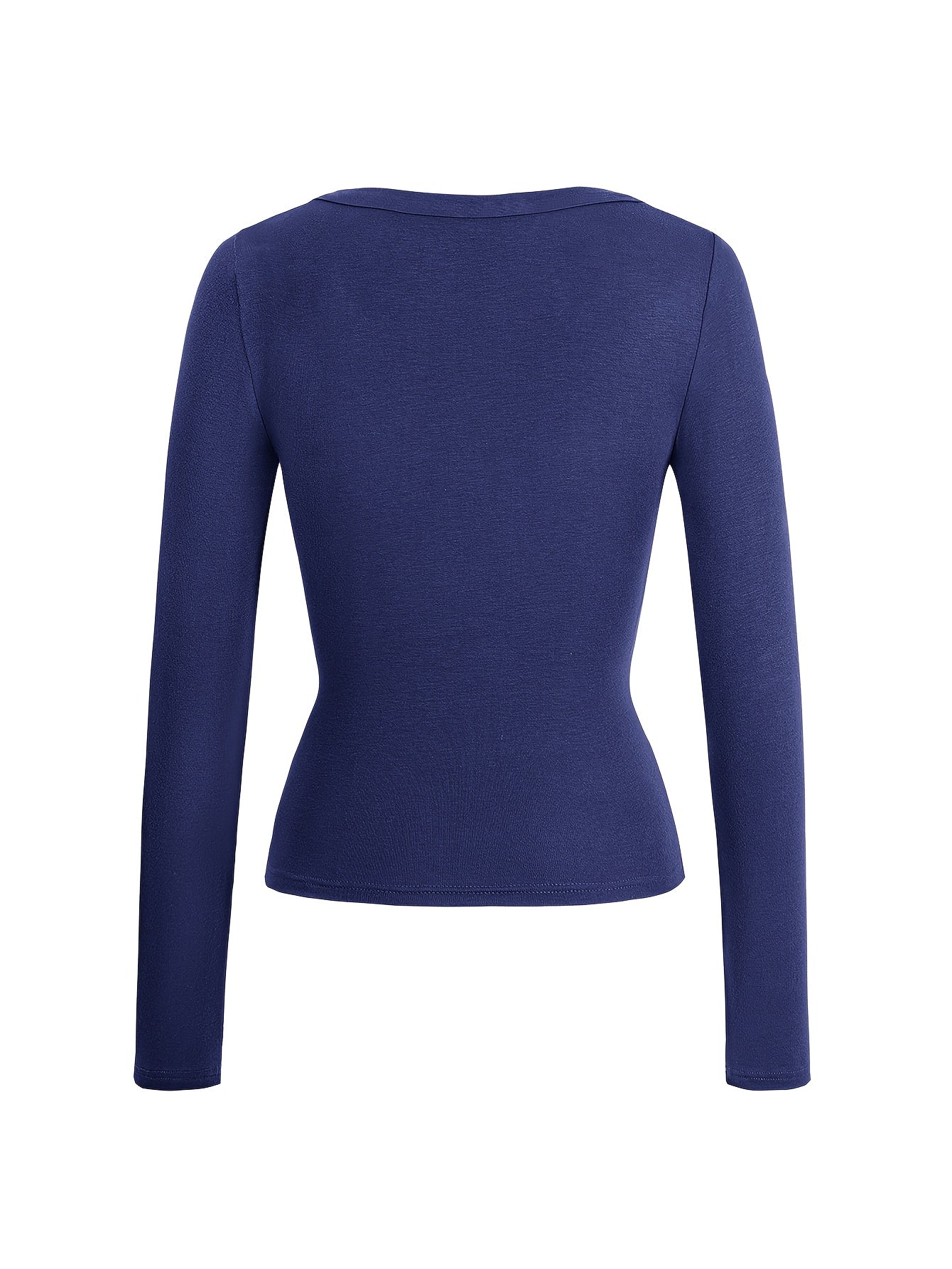 The Santa Monica Apparel™ | Sleek V-Neck Long-Sleeve Top