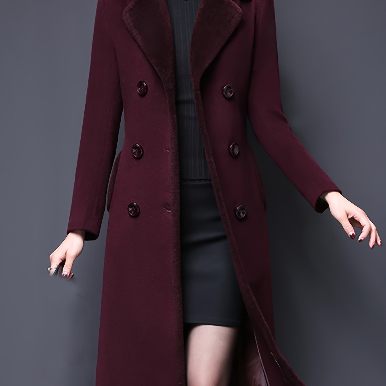 Double-Breasted Fur Coat