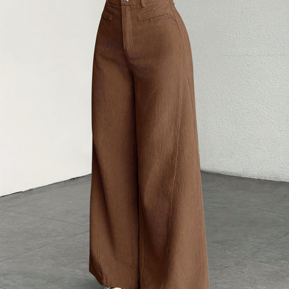 Corduroy Wide-Leg Pants