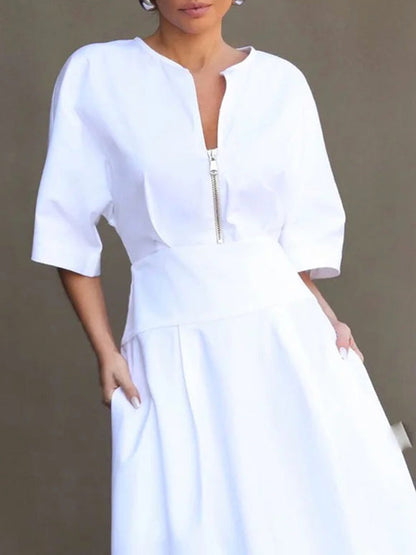 Colette Zipper Maxi Dress