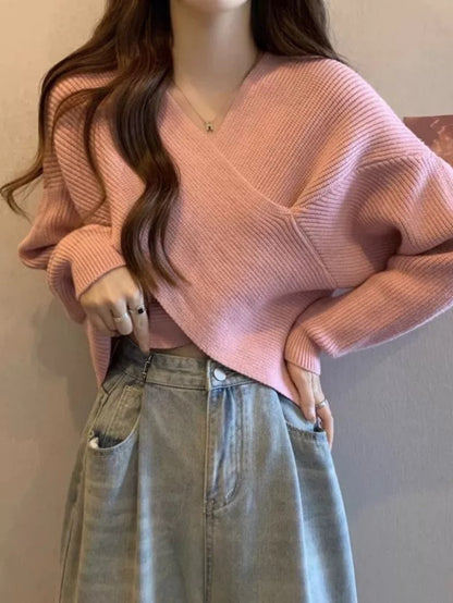 The Santa Monica Apparel™ | Elegant Retro Off-Shoulder Sweater