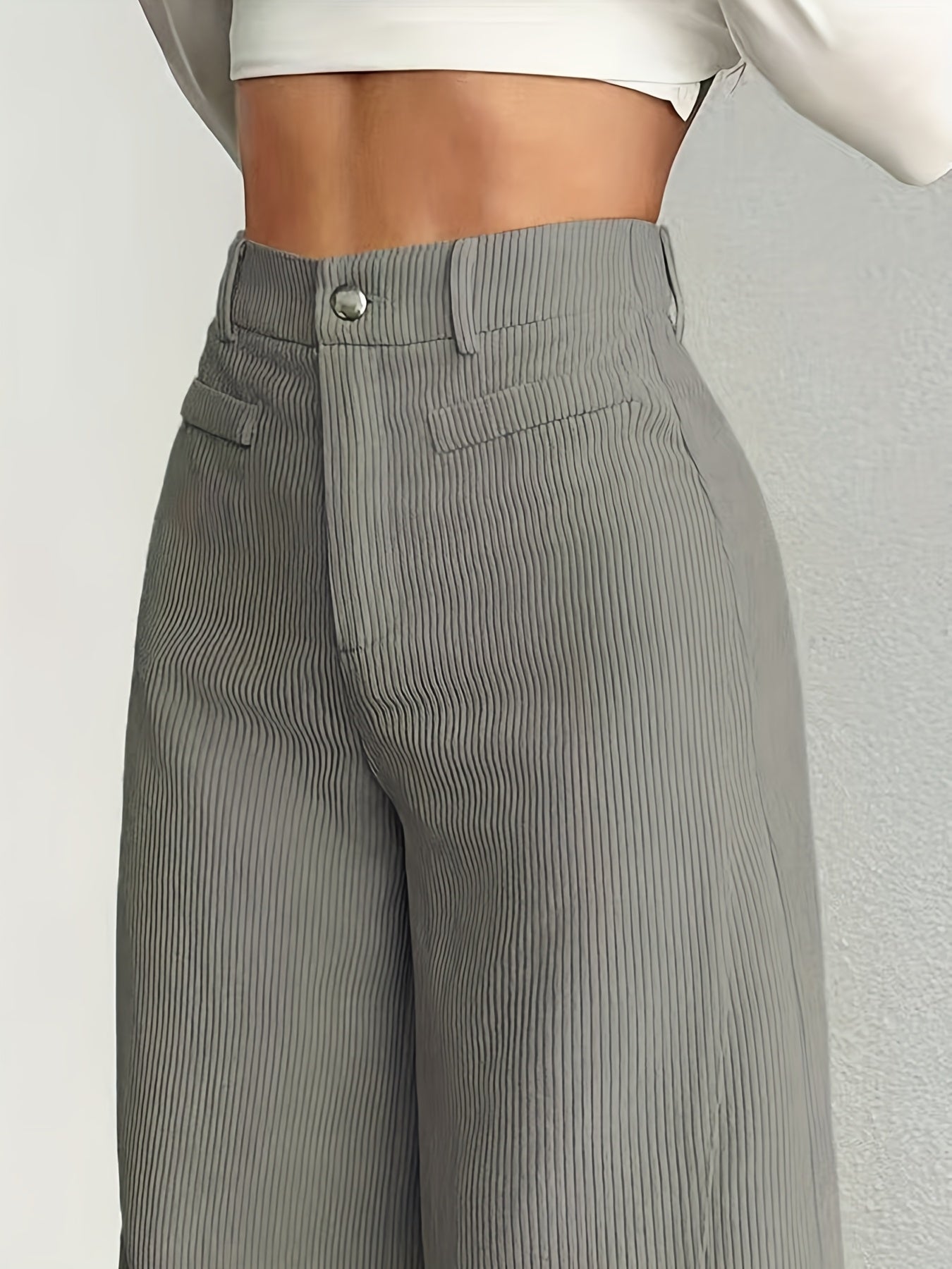 Corduroy Wide-Leg Pants