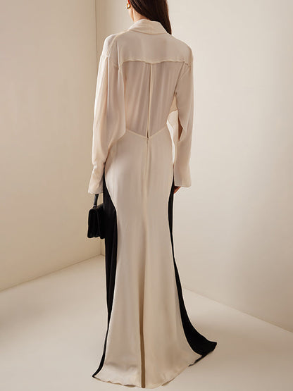 Serena Contrast Evening Dress