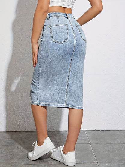 Denim Midi Skirt