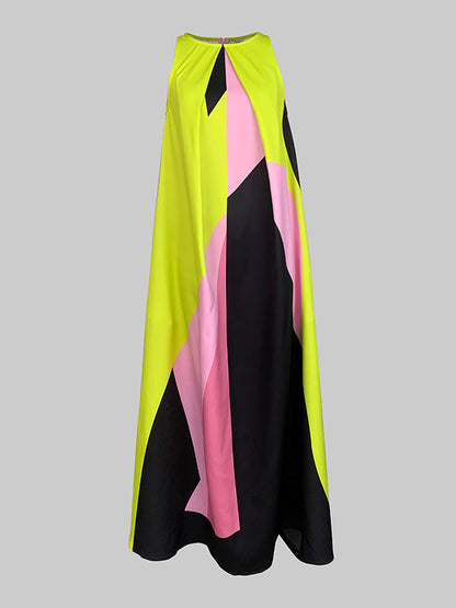 Amara Color-Block Maxi Dress