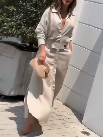 Elise Split-Side Shirt Dress