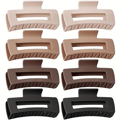 8-Pack Large Matte Hair Claw Clips