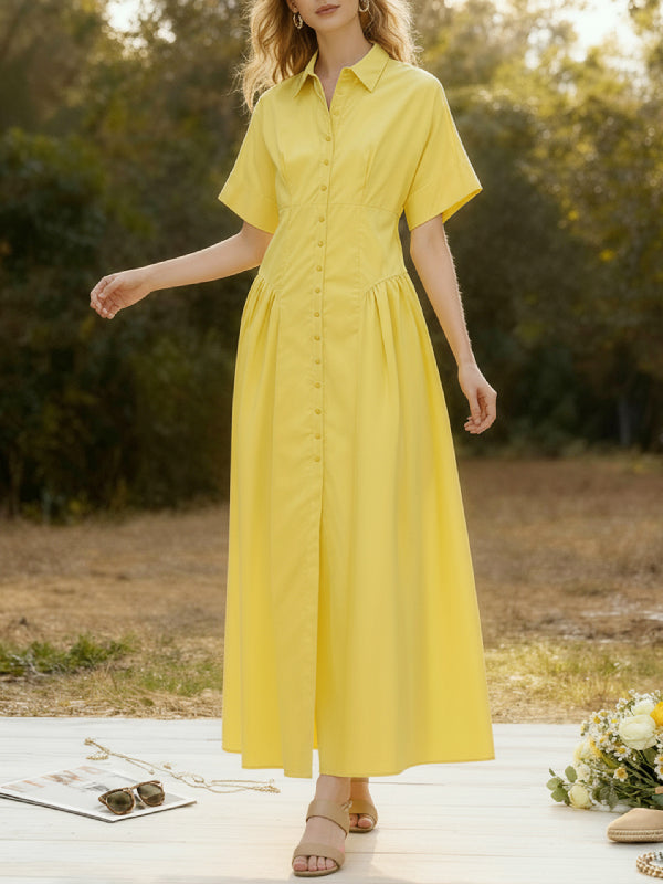 Celine Pleated Shirt Dress