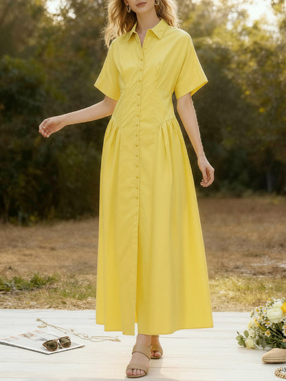 Celine Pleated Shirt Dress