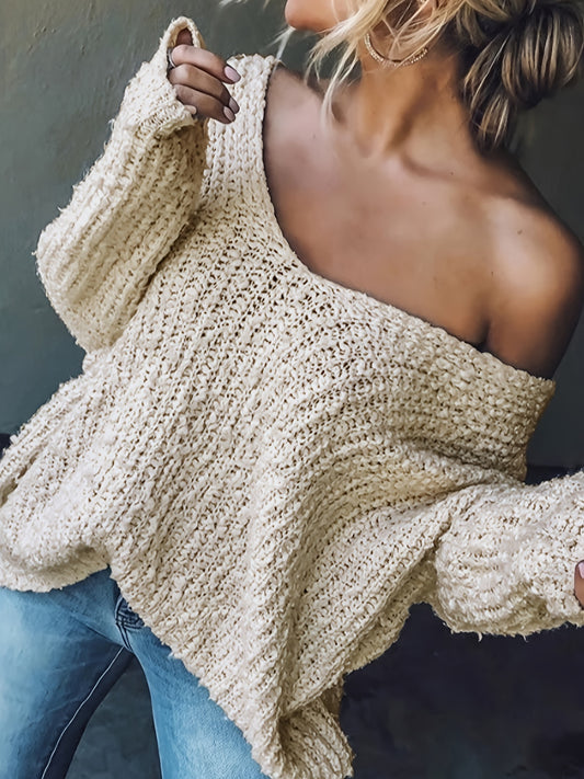 The Santa Monica Apparel™ | Strapless Hollow-Knit Sweater