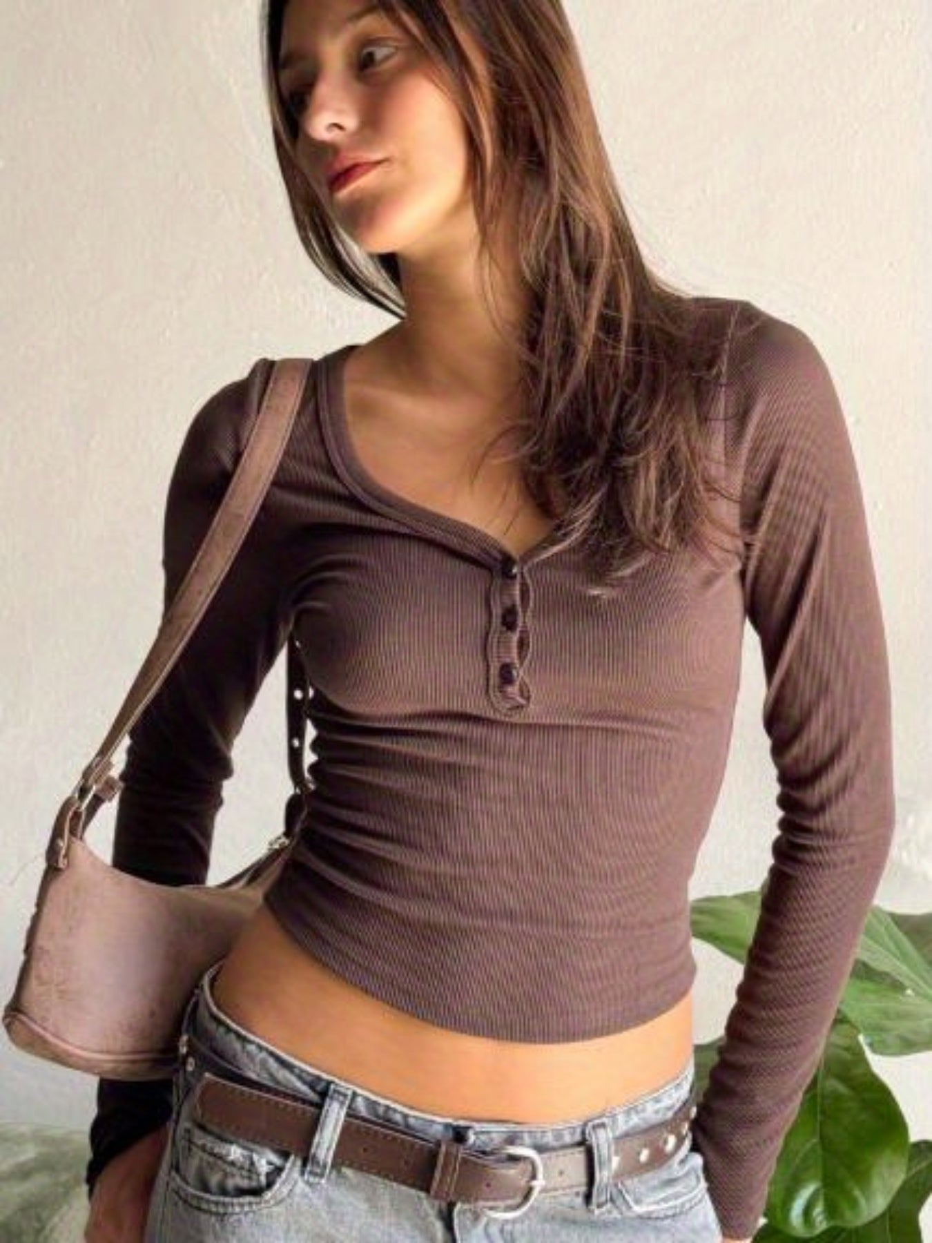 The Santa Monica Apparel™ | Button-Detail Fall Top