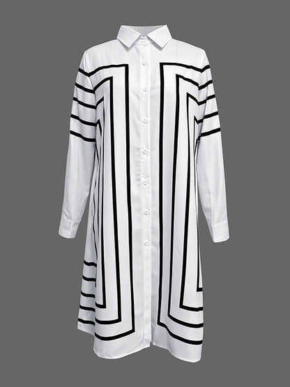 Camille Striped Shirt Dress