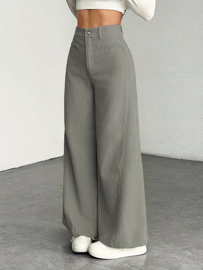 Corduroy Wide-Leg Pants