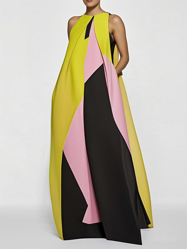 Amara Color-Block Maxi Dress