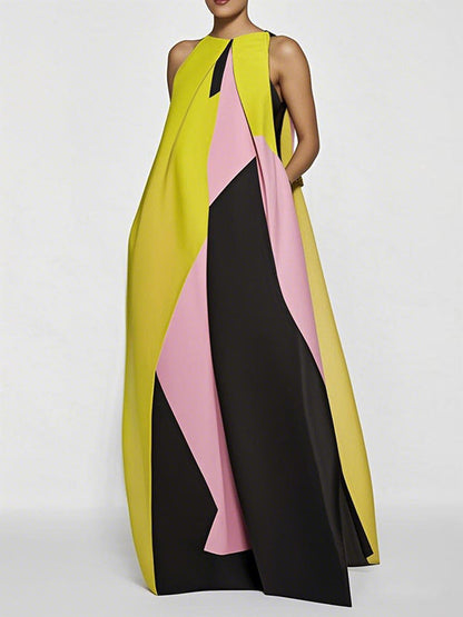 Amara Color-Block Maxi Dress