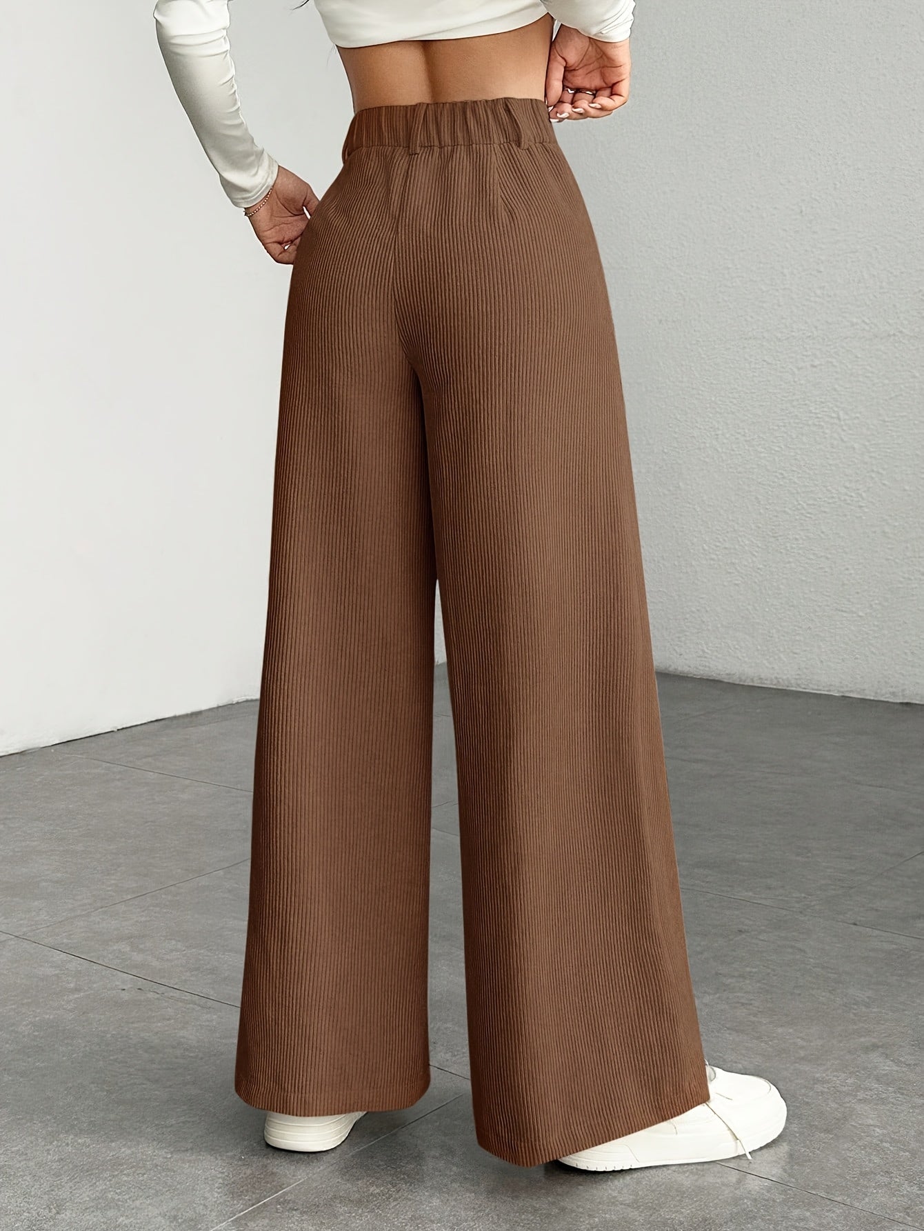 Corduroy Wide-Leg Pants