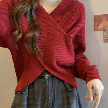 The Santa Monica Apparel™ | Elegant Retro Off-Shoulder Sweater