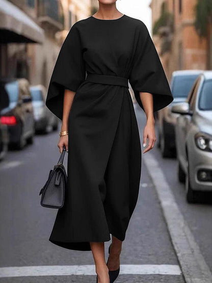 Amélie Pleated Midi Dress
