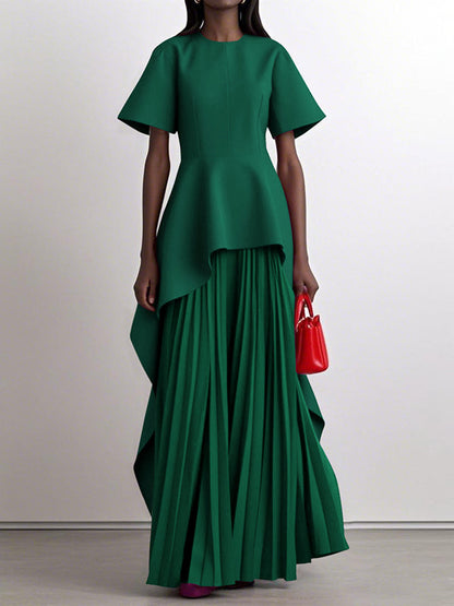 Clara Pleated Maxi Dress