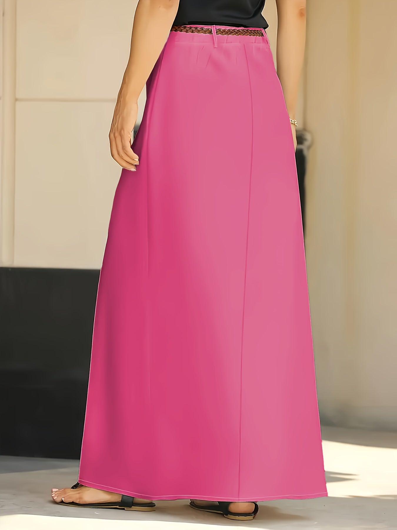 High-Waist Midi Skirt