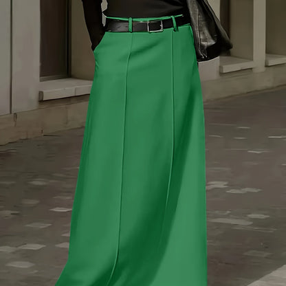 High-Waist Midi Skirt