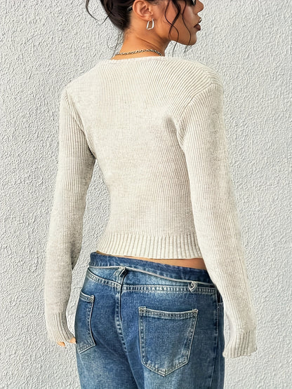 The Santa Monica Apparel™ | Elegant Scoop-Neck Sweater