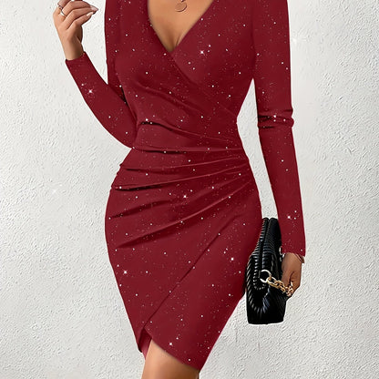 Bodycon Glitter Mesh Dress