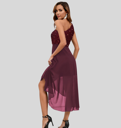Sequin One-Shoulder Dress