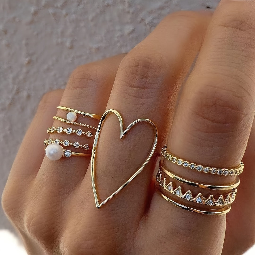 Heart Ring Set