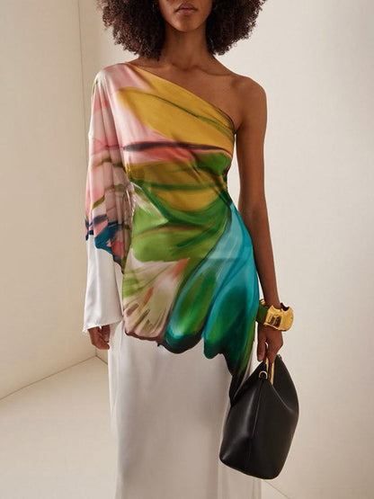 Fiora One-Shoulder Maxi Dress