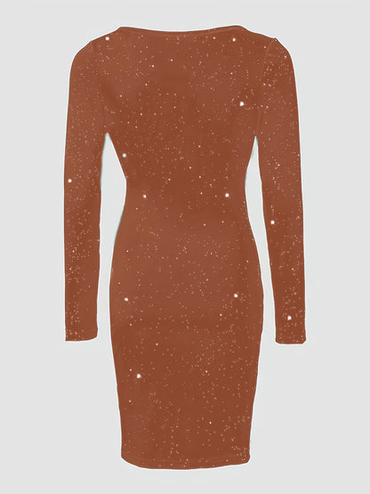 Bodycon Glitter Mesh Dress