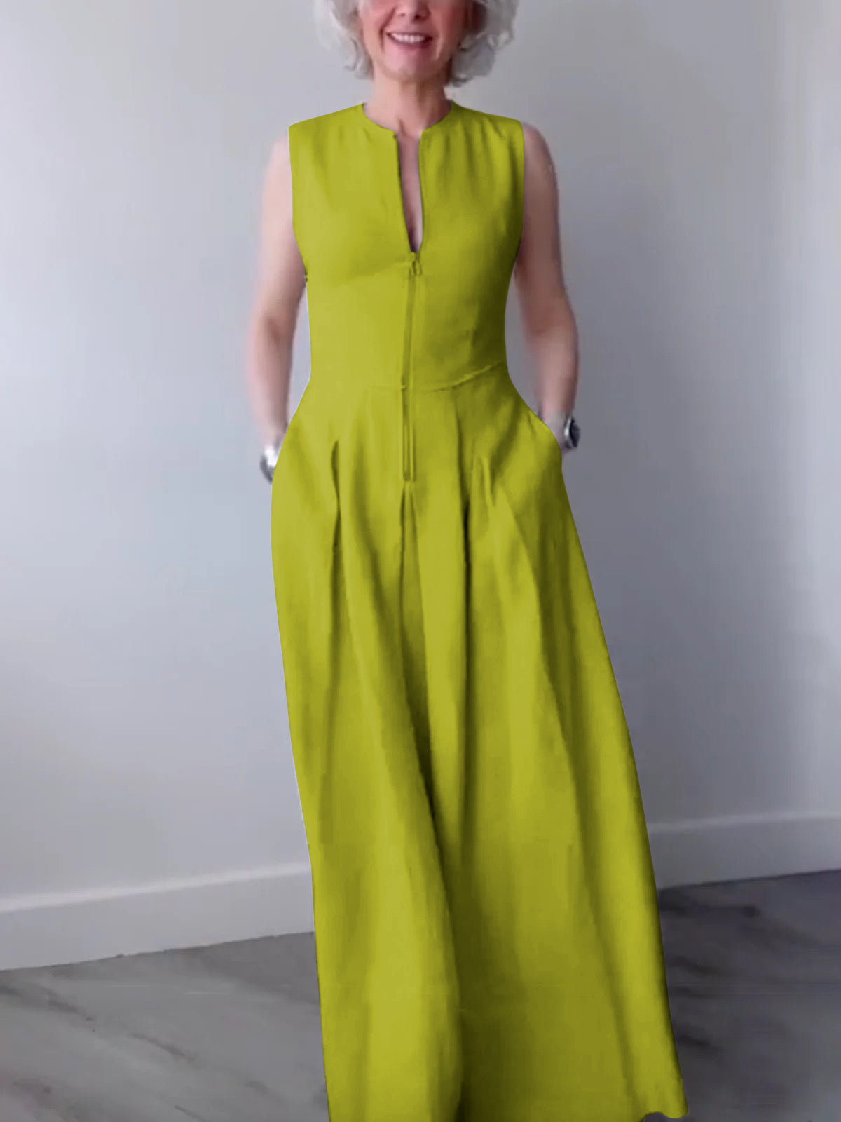 Celine Pleated Maxi Dress