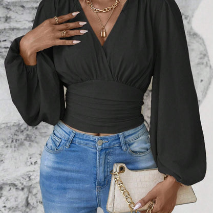 The Santa Monica Apparel™ | Classic V-Neck Blouse