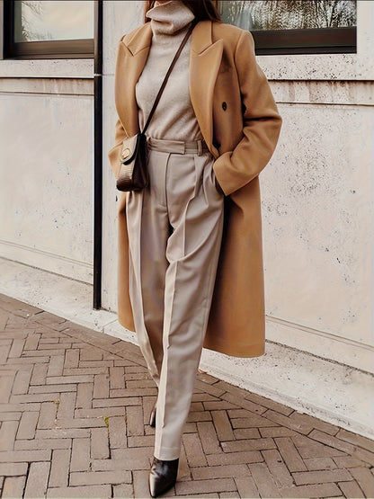 Elegant Double-Breasted Winter Coat