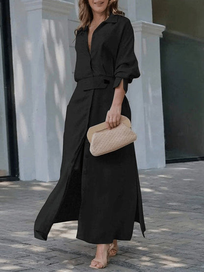 Elise Split-Side Shirt Dress