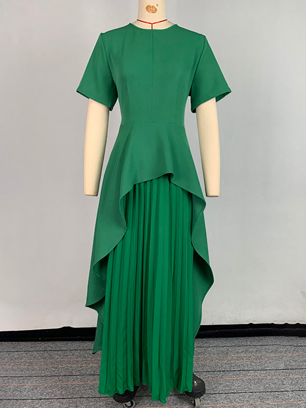 Clara Pleated Maxi Dress