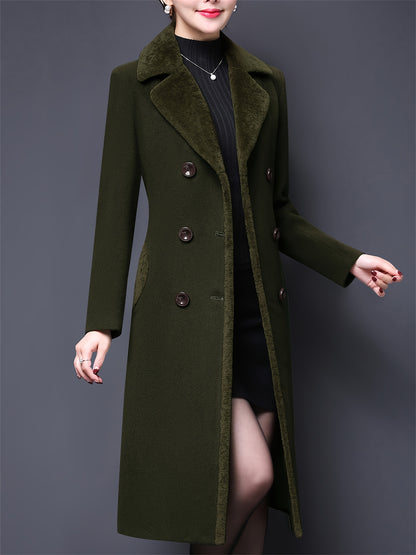 Double-Breasted Fur Coat