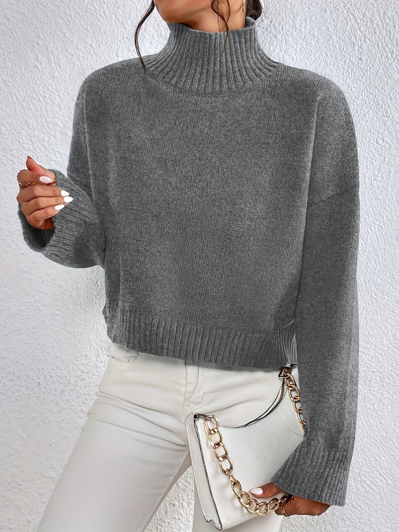 The Santa Monica Apparel™ | Sleek Stand-Collar Sweater