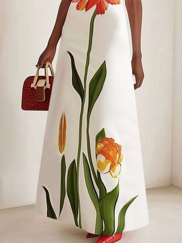 Elise Boat-Neck Maxi Dress